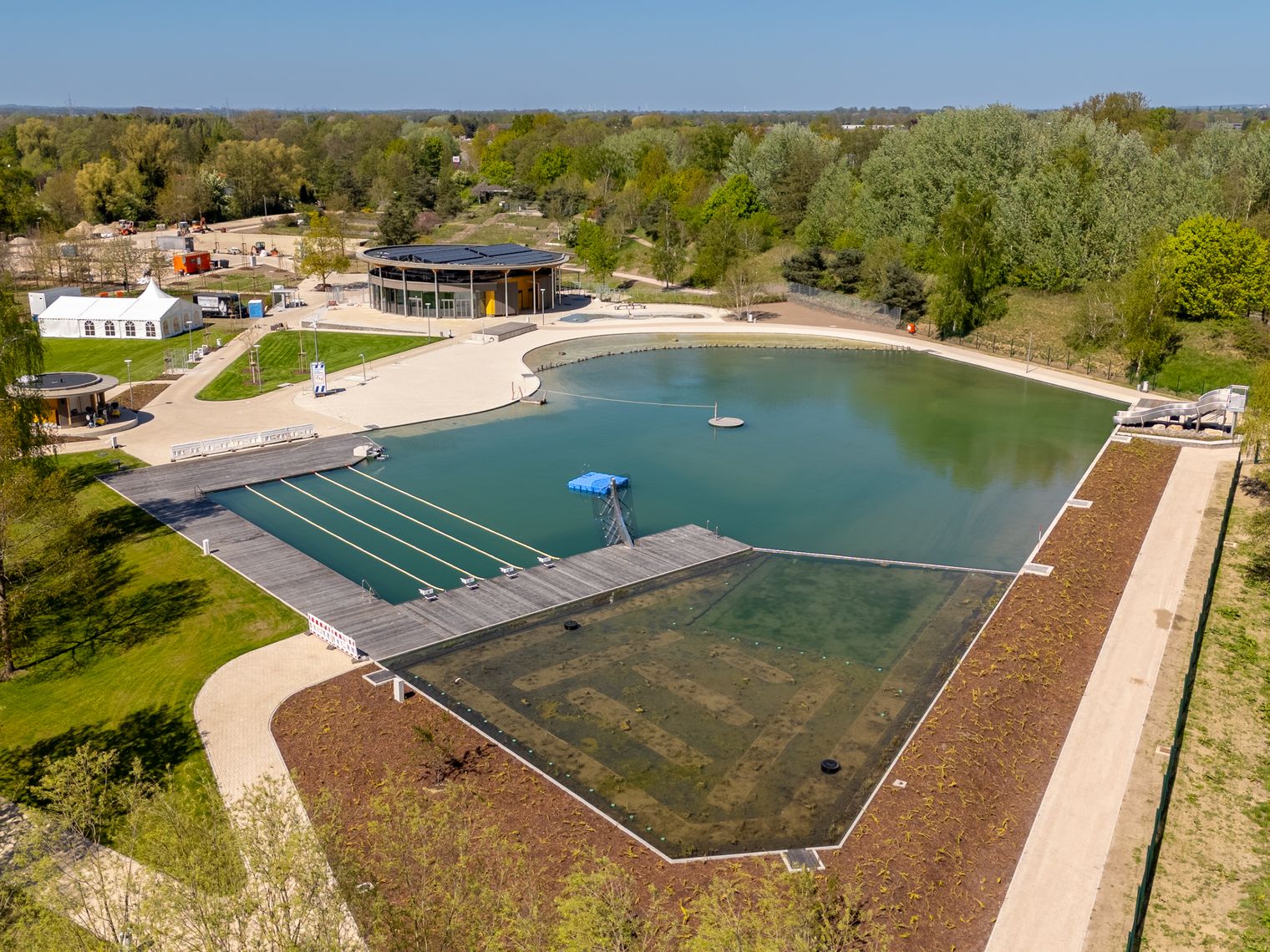 Das Naturbad Winsen aus der Vogelperspektive
