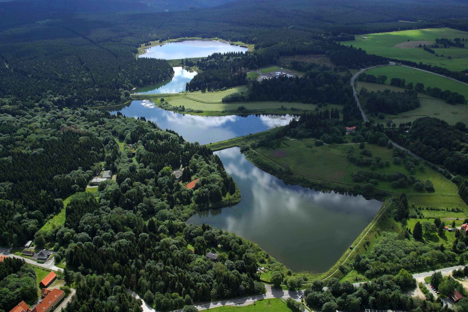 Teichkaskade der Oberharzer Wasserwirtschaft bei Clausthal-Zellerfeld