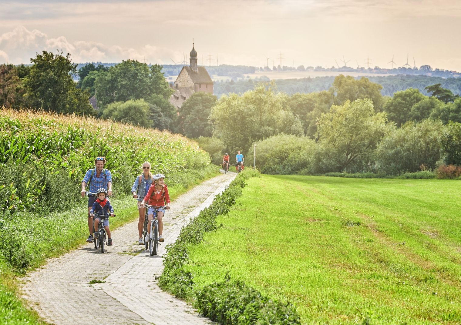 Fahrradtour mit der Familie