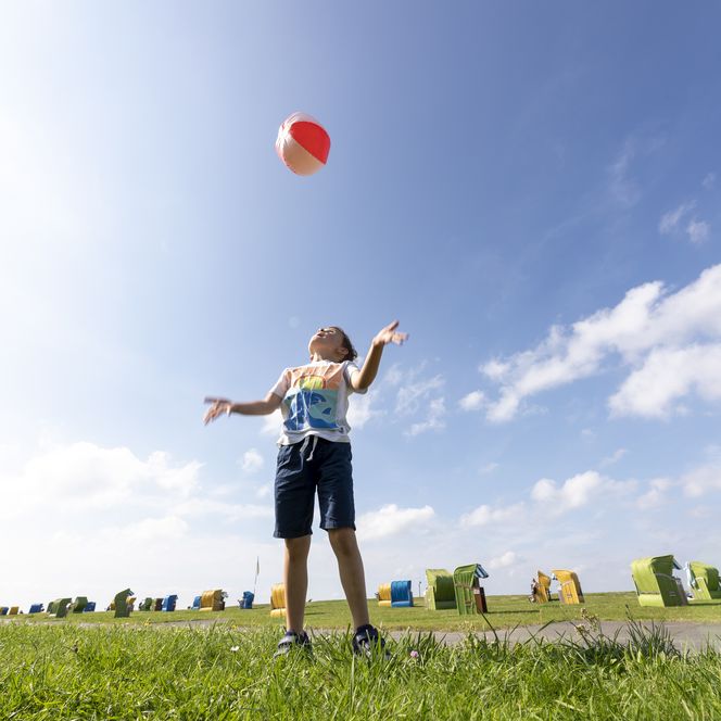 Spielendes Kind Wattenmeer