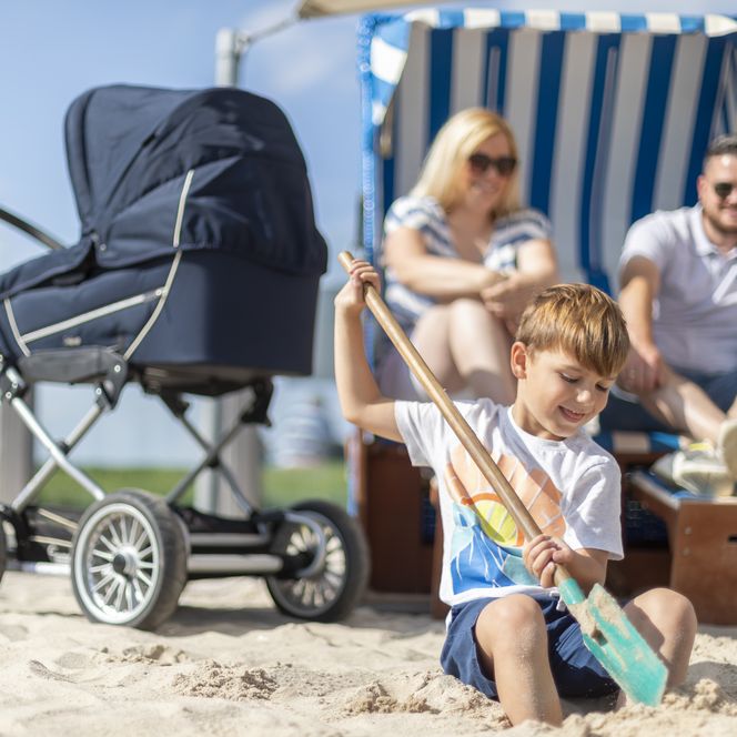 Familie am Strand