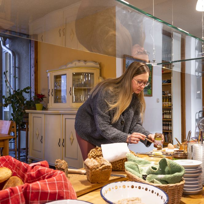 Frühstück in dem Biohotel Kenners Landlust