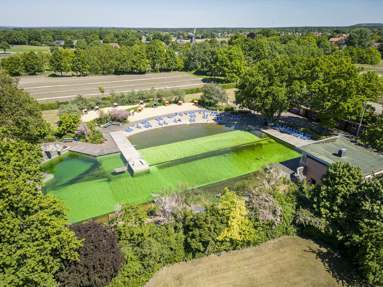 Naturbad Bardowicker Strand aus der Vogelperspektive