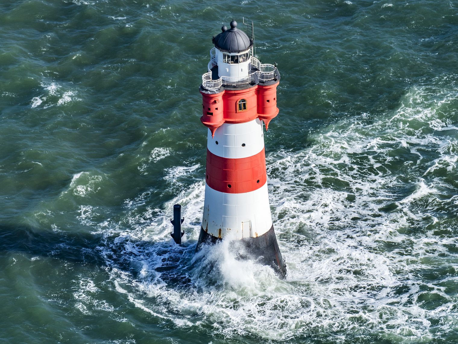 Roter Sand Leuchtturm aus der Vogelperspektive