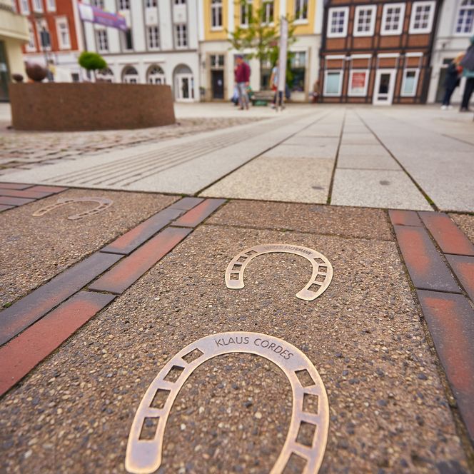 Hufeisenspur in Verden (Aller)