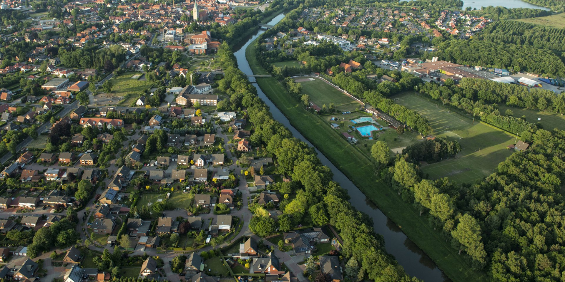 Luftbild von Haselünne, © Touristinfo Stadt Haselünne / Diter Schinner