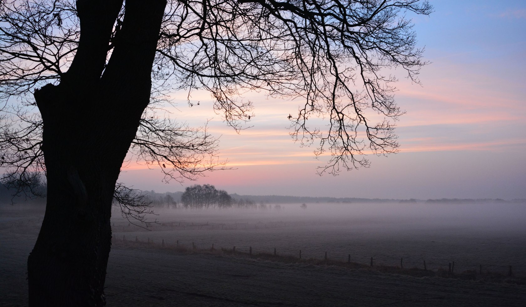 Stimmungsvolle Morgendämmerung in den Huntewiesen, © Fotostammtisch Wildeshausen
