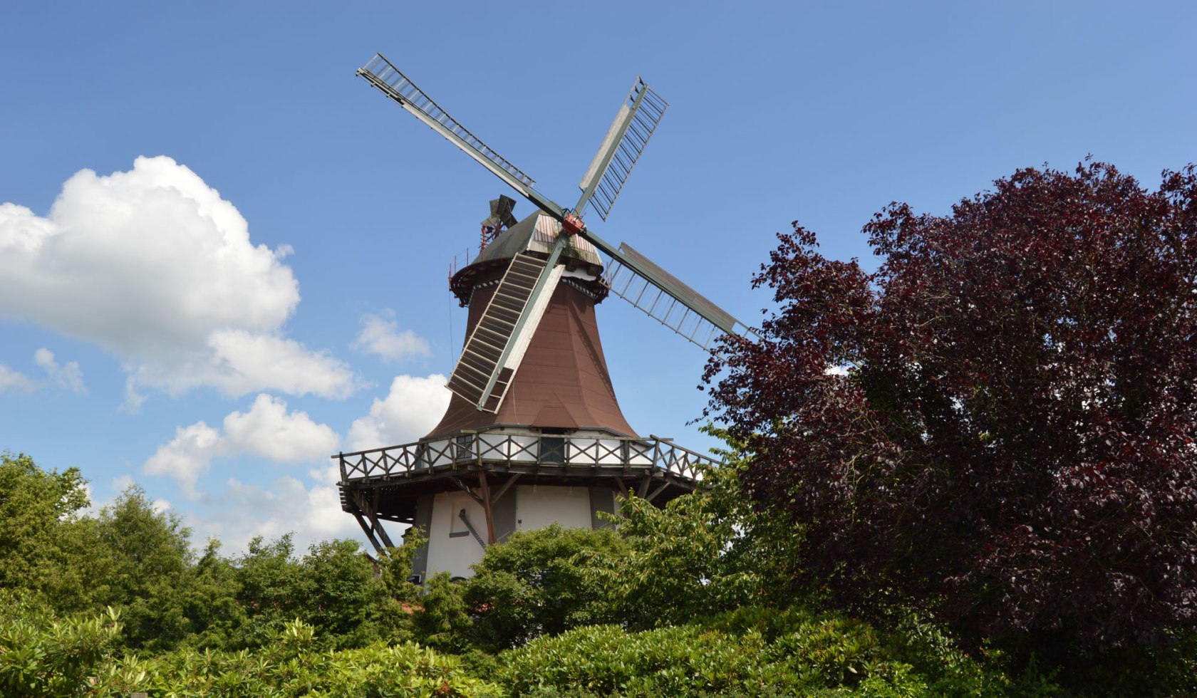 Blick auf die Windmühle in Harpstedt, © Jörg Guhn