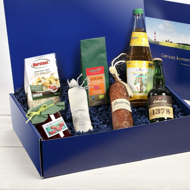 Niedersachsens Genussbox gefüllt, © Marketinggesellschaft des niedersächsischen Land- und Ernährungswirtschaft e.V. / Mona Binner
