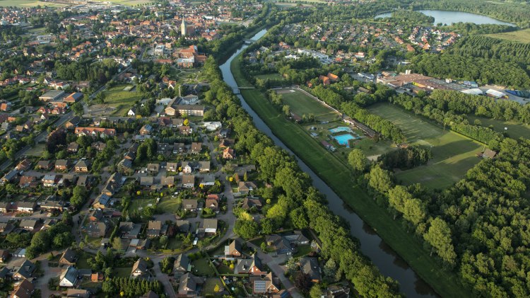 Luftbild von Haselünne, © Touristinfo Stadt Haselünne / Diter Schinner