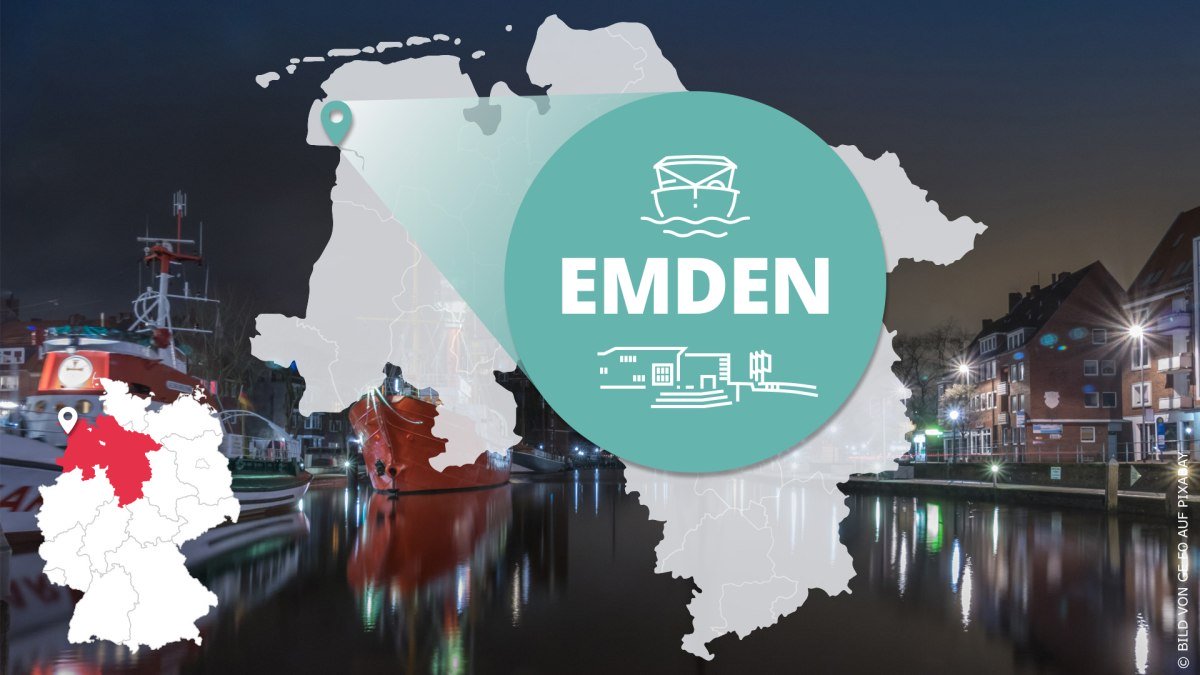 Städtekarte Emden