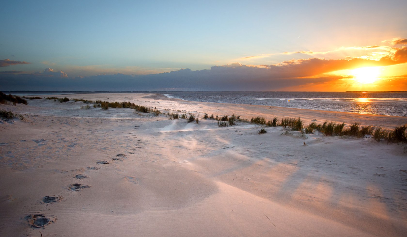 Blick über den Winterstrand auf der Insel Langeoog, © Tourismus-Service Langeoog/ Andreas Falk