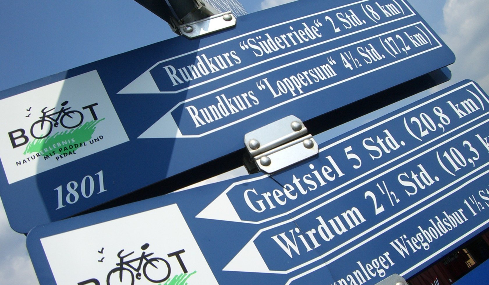Wegweisung Paddel und Pedal in Ostfriesland, © Ostfriesland Tourismus GmbH